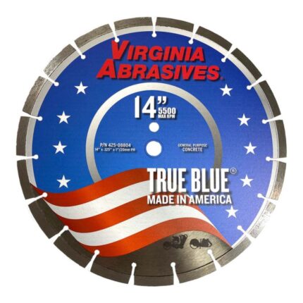SAWS 14 True Blue® Medium Bond General Purpose Made in USA Concrete Blade Virginia Abrasives