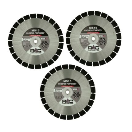 SAWS 3 Pack ROC Abrasives MS15 Hard Concrete, Granite & Paver Diamond Blade