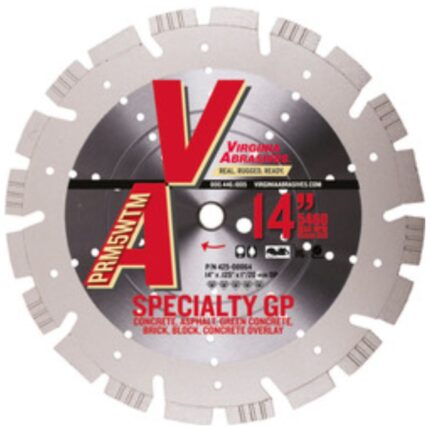 SAWS Multi Purpose Blades Premium PRM5WTM with 15mm Segments for High Speed Saws Virginia Abrasives