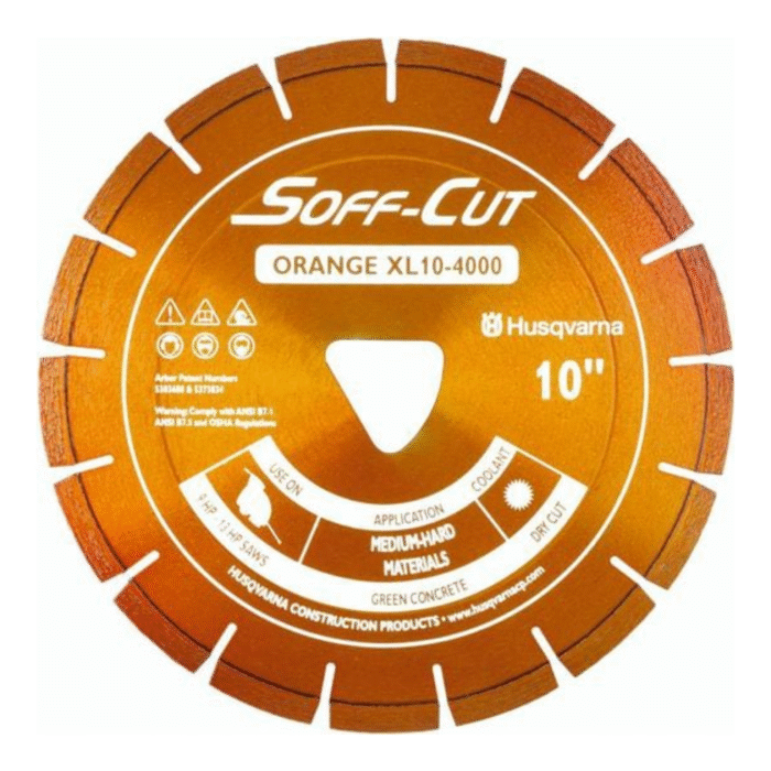 Soff Cut Excel 4000 Series Orange Husqvarna Diamond Blade