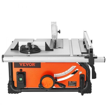 VEVOR 10 Table Saw Electric Cutting Machine 4500RPM 25 in Rip Capacity Woodwork