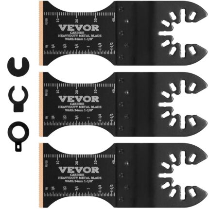 VEVOR 3PCS Carbide Oscillating Tool Blades Universal Quick Release