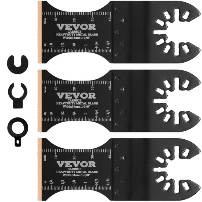 VEVOR 3PCS Carbide Oscillating Tool Blades Universal Quick Release